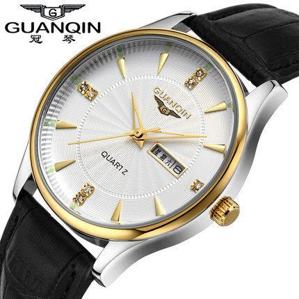 Top Brand Luxury GUANQIN Fashion Quartz Mens Watches Waterproof Luminous Wristwatches Watch Men Relogios Masculino
