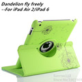 Dandelion 360 Degree Rotating Stand Leather Case Smart Cover For iPad Air 2 iPad 6 case