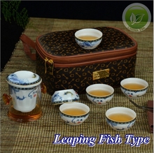 Dehua Kiln 2014 Kung fu Ceramic Teaset 10pcs Travel Porcelain Tea Pot Set with Teapot Teacups