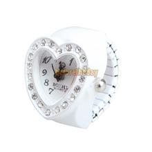 Corazón nuevo tipo chicas artificial piedra joyería diamante anillo de dedo WatchTL #8