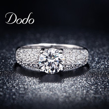 White Gold Filled Rings For Women Wedding Accessories Bijoux CZ diamond Jewelry ring vintage Engagement Bague anillos DR024