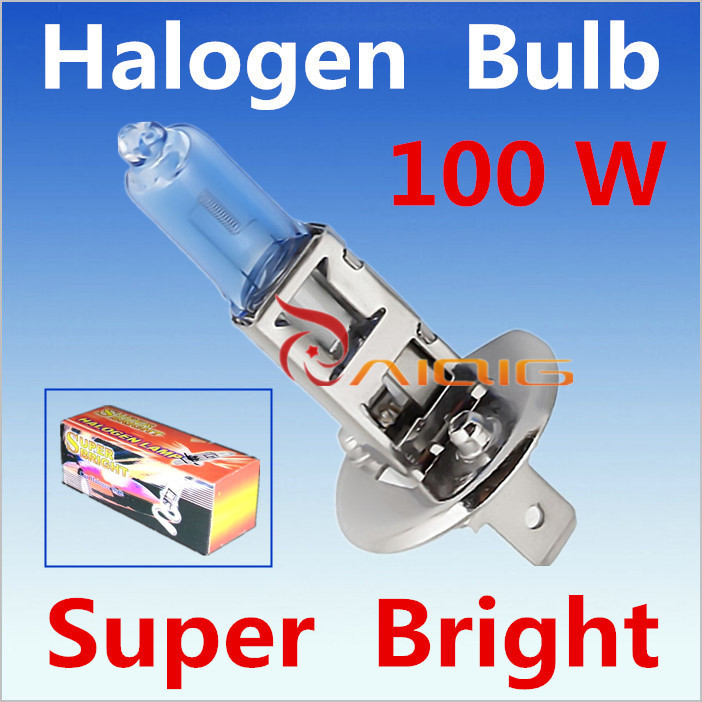 2pcs H1 100W 12V Halogen Bulb Super Xenon White Fog Lights High Power Car Headlight Lamp