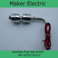 220 v MK-SLFS11510-2 alta calidad nuevo tono de la plata cableado de nivel de líquido Sensor Dual Ball acero inoxidable interruptor de flotador envío gratis