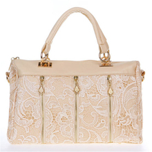 2015 Brand Design Fashion Messenger Bag Tote Shoulder Bag Vintage Women PU Leather Lace Popular Handbag
