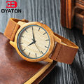 Watches Wooden Women Men Vintage Leather Quartz Wristwatch Wood Color Dress Watch Light Weight Clock New