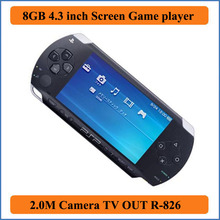 Настоящее 8 ГБ 4.3 дюймов жк-экран mp4-mp5-плеер + игра + камера + TV OUT in подарочной коробке книг FM фото видео MP4 игроки R-826
