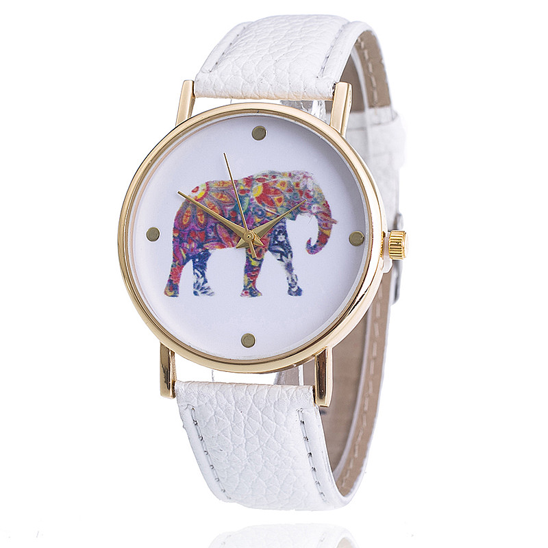 3 Colors Fashion Women Elephant Watch Leather Strap Watch For Women Dress Watches Quartz Watches