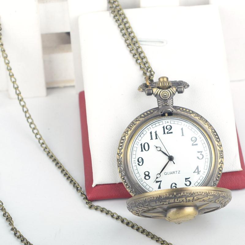  Cool Retro Pocket Watch Bronze Steampunk Human Skeleton Pocket Watch For Men Gifts Fashion Jewelry