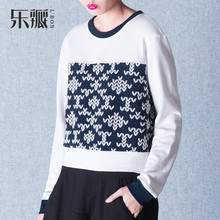 L’ BON 2016 New Style Colour Block Long Sleeve Sweatshirt Fashion Patchwork Women Pullover Casual Sport Style Hoodies Female Top