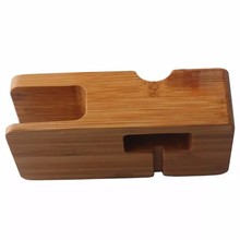 100 Bamboo Wood Stander Holder for iPhone Apple Watch Novelty Phone Accessories