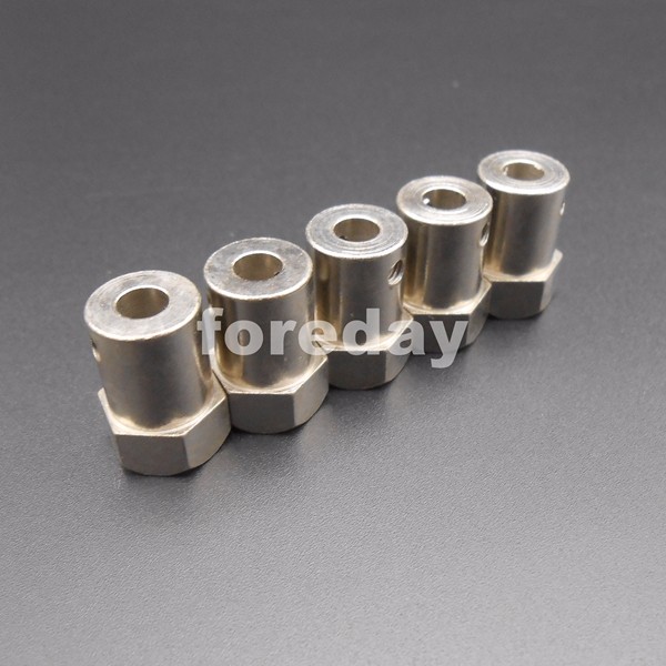 Description Picture 2 of item5PCS M5 Iron electroplating Wheel Shaft Motor Hexagonal HEX Coupling Coupler L:12mm+2 spanners wrench 5MM 5PCS/LOT HQ *FD428X5+2
