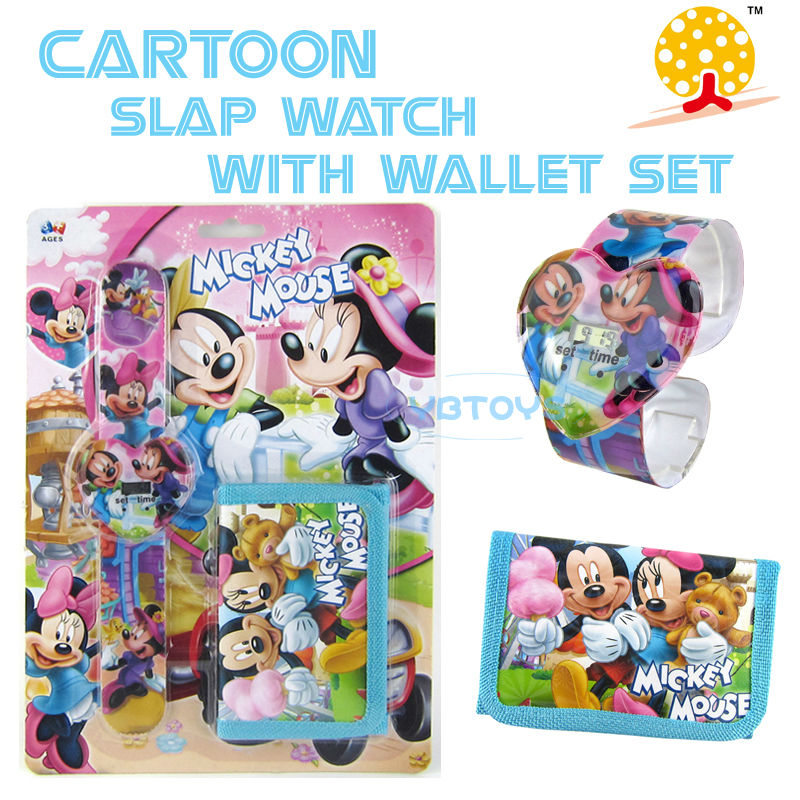 480 piece/ctn Cartoon slap watch with wallet set Violetta girl watch