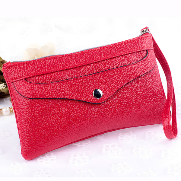 Summer Style Candy Color Women Wallet  Day Clutch Solid  Coin Purse Phone Messenger Bag  Women Wristlets Handbag