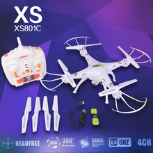 2015 New Version 2.4G 6 Axis Gyro Headless Mode RC Quadcopter RTF RC Helicopter with/witou 2.0MP Camera XS801 free shipping
