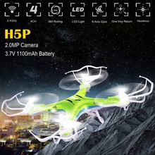 2.4GHz 4CH Drone JJRC H5P Helicoptero with 3.7V 1100mAh Large Capacity Battery 2.0MP HD Camera Rc Quadcopter