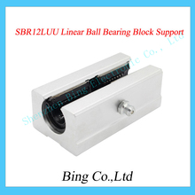 4pcs 3d printer SBR12LUU 12mm Long Linear Ball Bearing Block Support CNC Router SBR Shaft Rail Support Linear Components Bearing