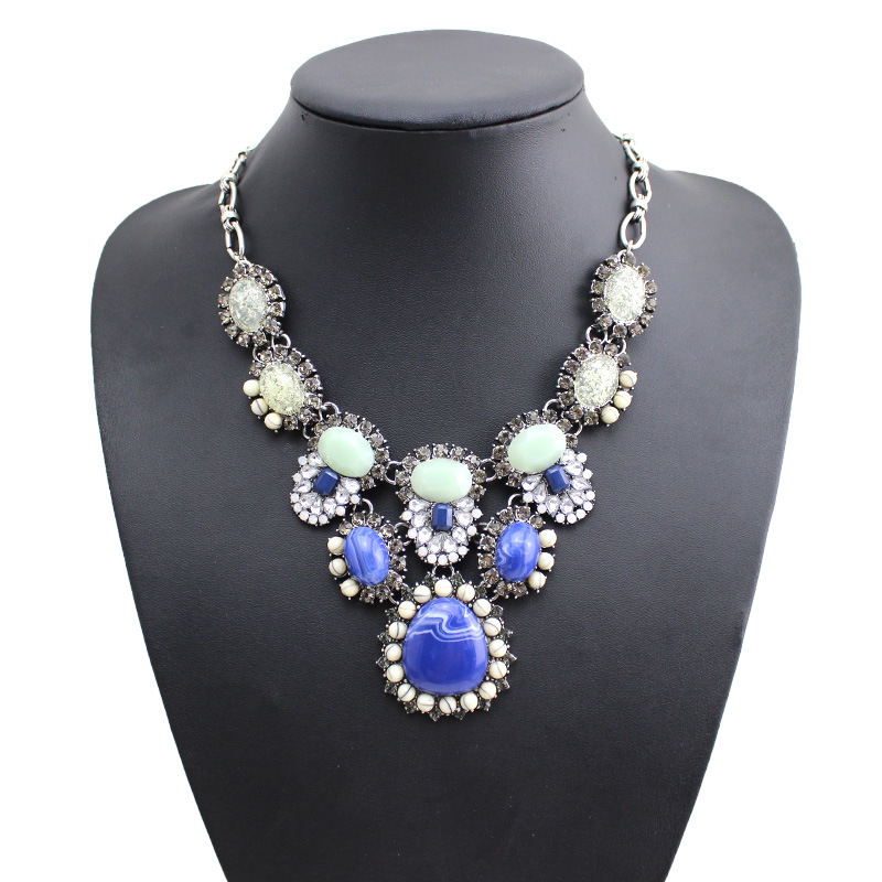 n08228 women fashion jewelry blue bauble statement n08228 women fashion jewelry blue bauble statement