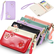 Luxury Wallet Purse Flip Leather Case For Samsung Galaxy S6 G9200 S6 Edge G9250 S5 I9600 S4 I9500 S3 19300 Note 4 N9100 Note 3