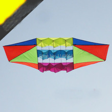 free shipping high quality 2.5m rader kite with handle line outdoor toys delta kite flying rainbow led big 3d kite wheel hcx