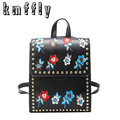 KMFFLY 2017 Embroidery China Wind Trave Backpack School Bags For Teenagers Casual Brown Backpack Women Mochila