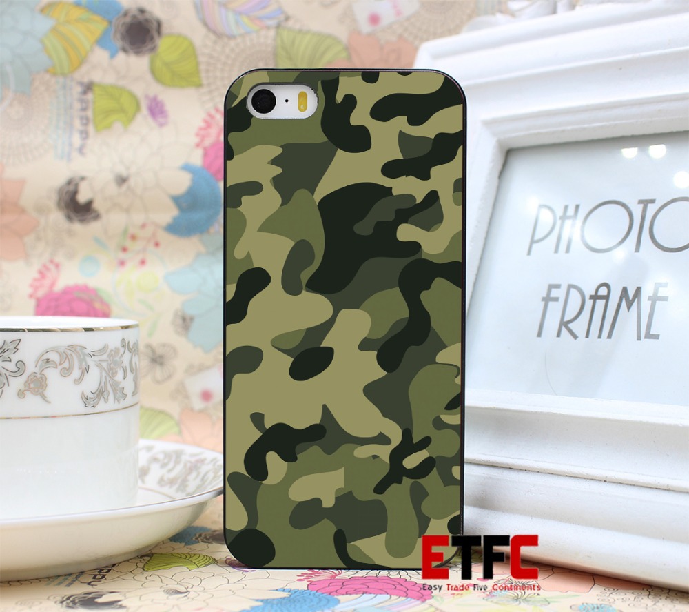 military color New Fashion Design Hard Black Skin for iPhone 5 5s 5g Case Cover