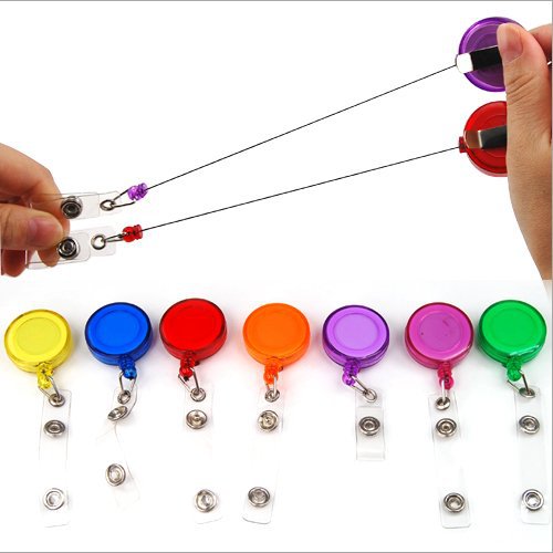vG-YOYO401 Recoil Key Ring Retractable Pull Chain with Belt Clip Ski Pass ID Holder