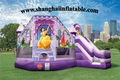 HOT indoor playground equipment children amusement park pink princess bounce house and slide combo
