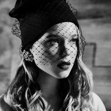 Korean Fashion Retro Elegant Winter Women Hat With Veil Women Knitted Hat British Style Knit Hat Wholesale Black Gray
