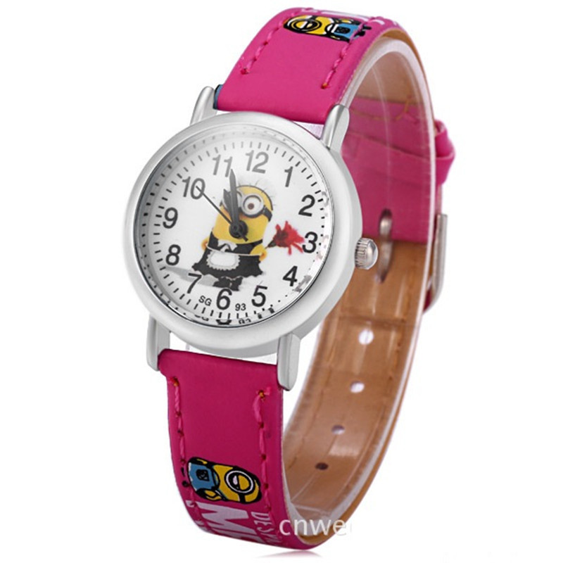 Despicable Me minion Cartoon watch kid Quartz Wrist Watches fashion Sport watch For Children (3)