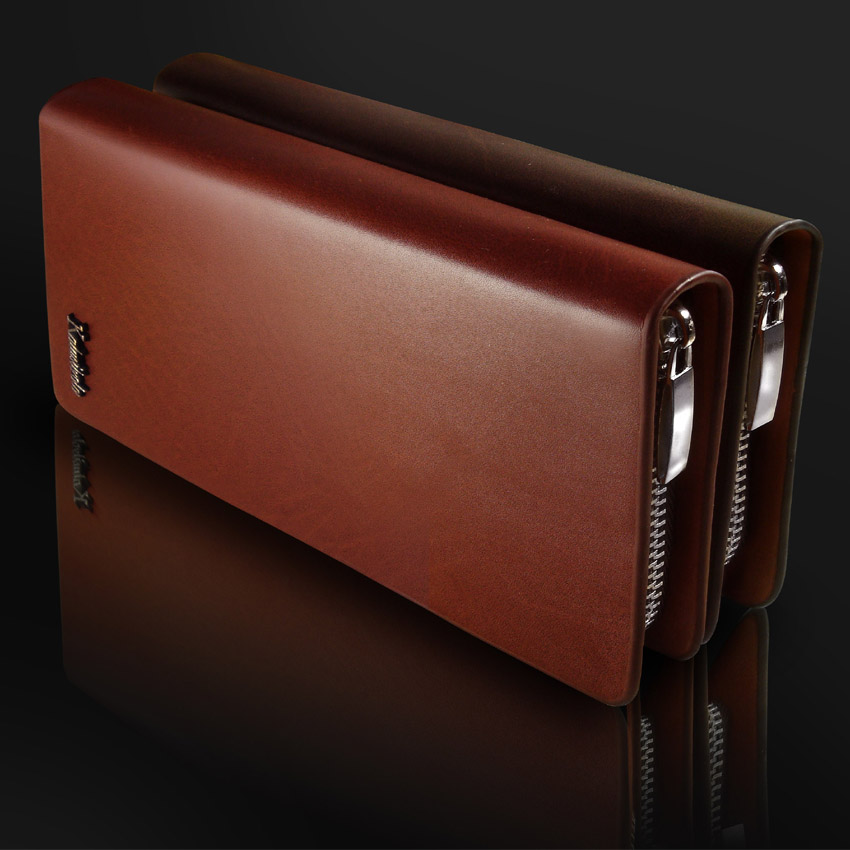 new 2014 brand men&#39;s wallet clutch money bags for men black coffee purse-in Wallets from Luggage ...