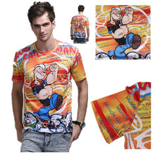 S-6XL New 3D T Shirt For Men Shirt Short Sleeve Men’s T Shirt Fashion 2014 Vigorously Seaman Tees&Top Male Cotton Clothing