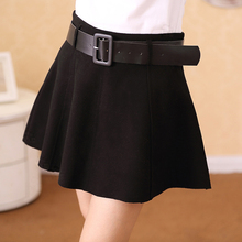2015 woolen short skirt high waist bust skirt pleated skirt a-line skirt sheds