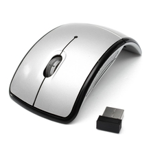 1 PCS PC Laptop Computer Mini USB 2.4Ghz Snap-in Transceiver Optical Foldable Folding Arc Wireless Mouse Free Shipping maus mice