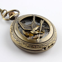 Latest Vintage Unique Large Hunger Game Steampunk Pocket Watch Necklace Chain P104 relogio de bolso