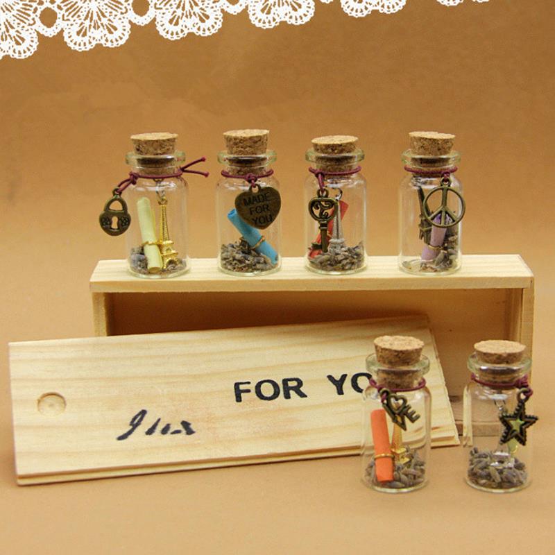 Muhe Wooden box sand with flowers tower retro pend...