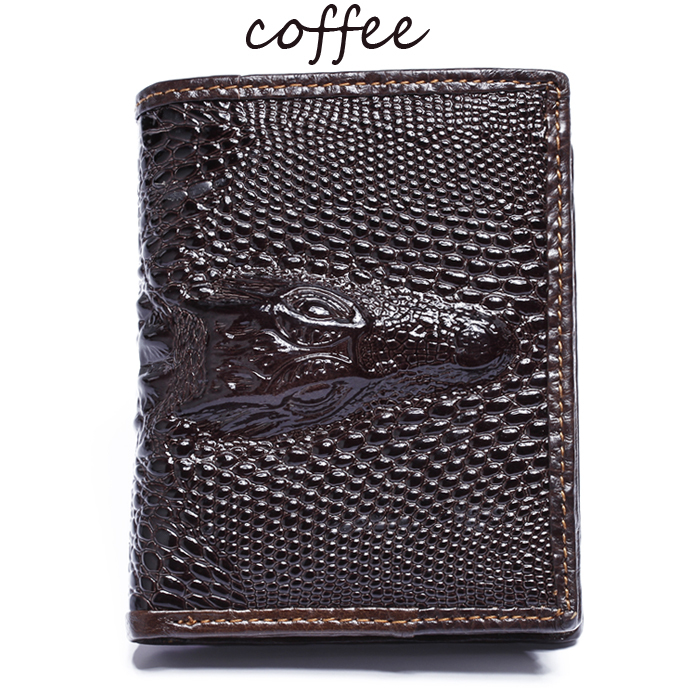 2014 male wallet short design male crocodile skin genuine leather card holder wallet Men wallets