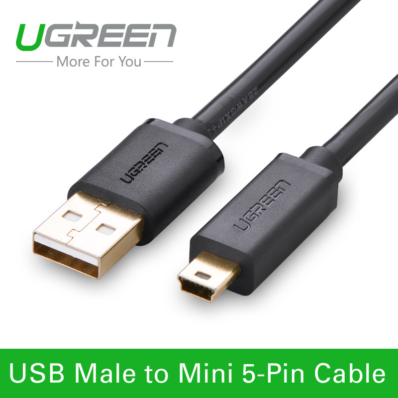 Ugreen Mini USB Кабель 0.5 m 1 m 2 m 1.5 m 3 m Мини USB к USB Зарядный Кабель Данных для Сотовых Телефонов MP3 MP4 Таблетки GPS Камеры HDD