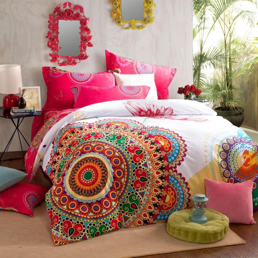 TNT free 100 cotton thick sanding boho bedding sets king