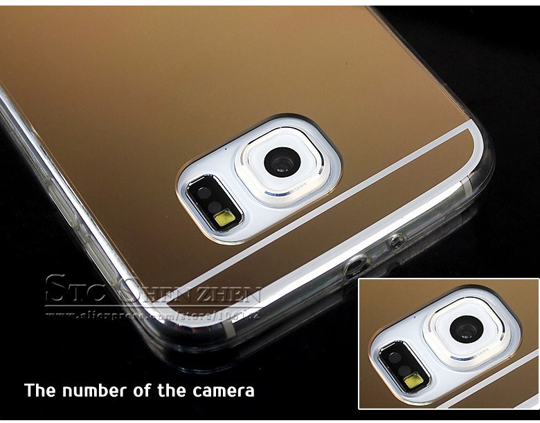 for samsung galaxy s6 s6 edge Luxury Bling Mirror Metal Aluminum Clear Silicon phone case cover (6)