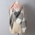 140x140cm Za winter acrylic cashmere tartan plaid scarf brand blanket shawl designer pashmina wrap stole for