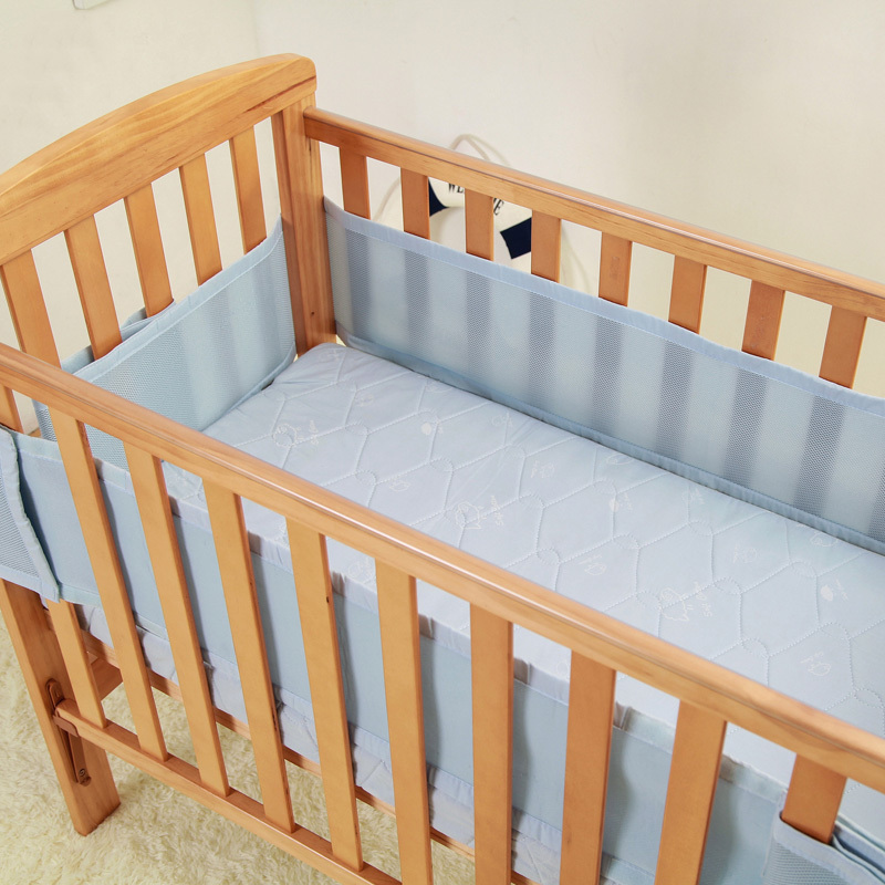 Brand Breathable Mesh Crib Bumpers Baby Bedding 3 Layer Crib Liner Baby Cot Sets Bed Around Protector 3 Color in Stock