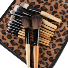 Lackingone 2015 Professional Makeup kits Brush Cosmetic Facial Make Up Set tools With Leopard Bag makeup