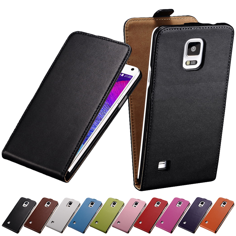 Flip Genuine Leather Case For Samsung Galaxy Note 4 N9100 Luxury Phone Cases For Samsung NOTE 4