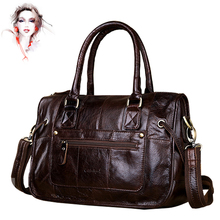 Fashion Inside Front Zipper Bag Imported Head Layer Cowhide Genuine Leather Preppy Style College Student Daily Bags WN019
