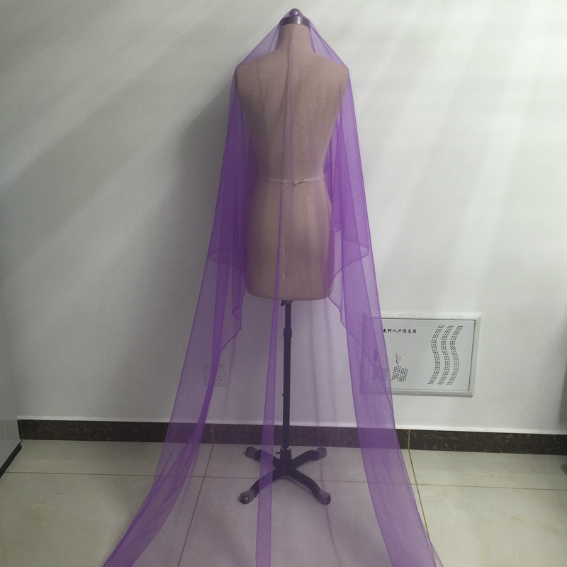 wedding veil purple