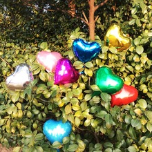 Nueva llegada 100 unids/lote corazón Aluminum Foil Balloon 10 pulgadas metálico Baloon Multi-Color baloes Wedding Party Decoration Supplies