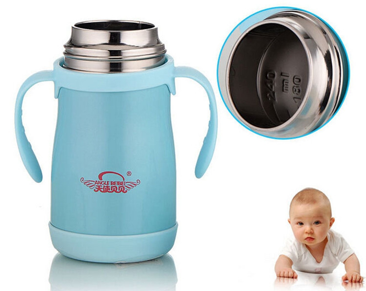 Handle Feeder For Baby Feeding Bottle Stainless Steel Milk Bottles Baby Nursing Bottle Keep Warm 4Hours Sippy Cups With Handle (5)