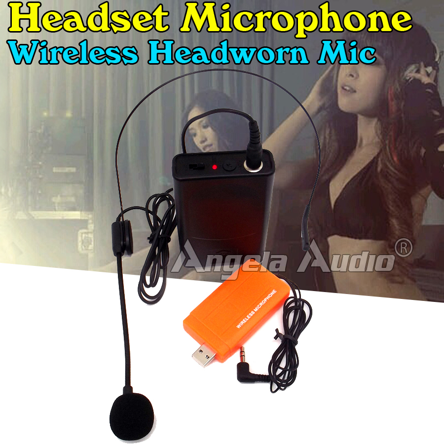 USB Receiver Headset Wireless Microphone System BodyPack Transmitter For Speaker Voice Amplifier Megaphone Computer Karaoke Mic