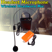 USB Receiver Headset Wireless Microphone System BodyPack Transmitter For Speaker Voice Amplifier Megaphone Computer Karaoke Mic