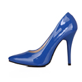 Hot Sales Big Size 33 44 Yellow Blue Red Glossy Women Nude Pumps Pointed Toe Super